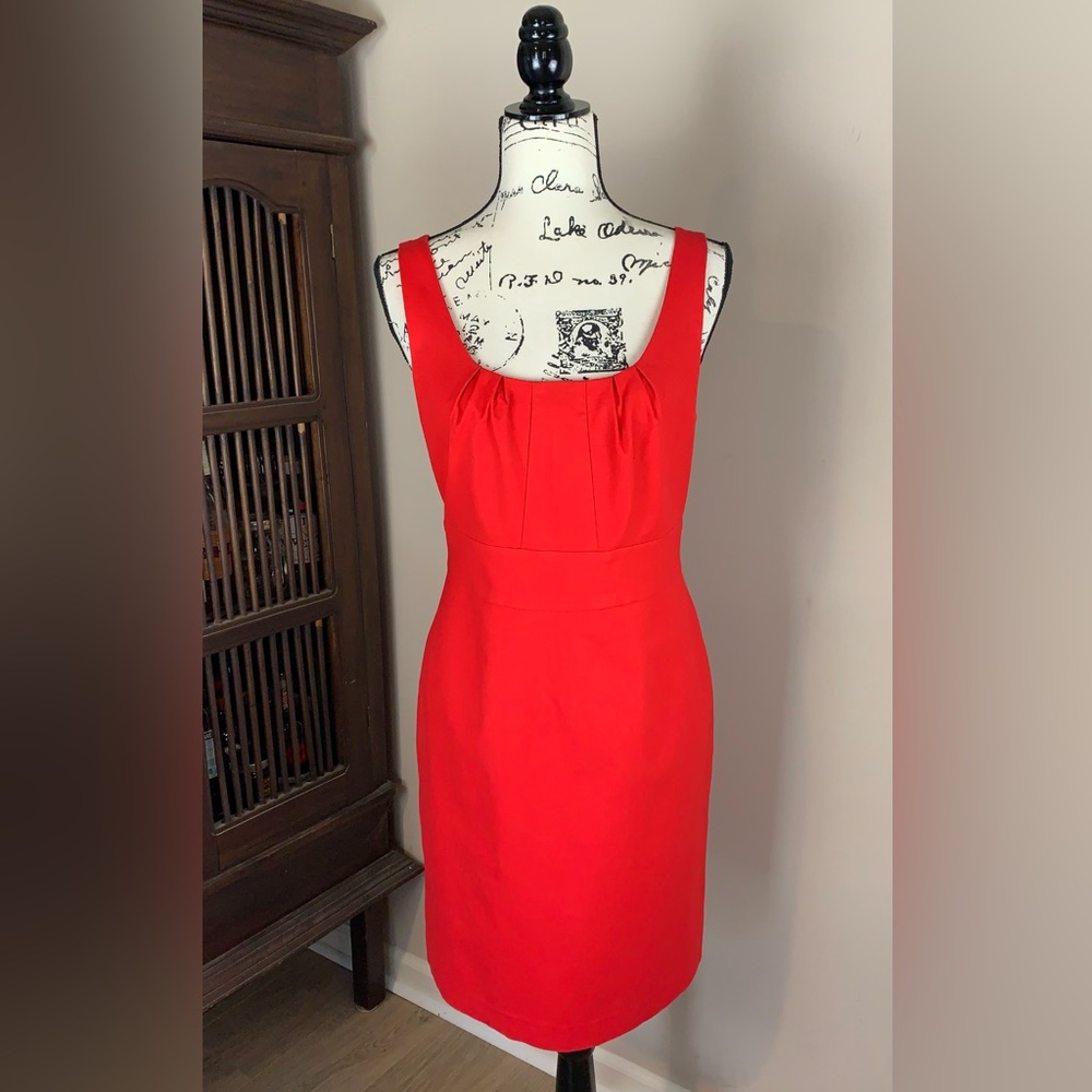 Rafella Red Sleeveless Cotton Sundress Dress